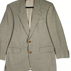 Hugo Boss Blazer 42* Men Akropolis Tan Virgin Wool Sport Coat Jacket Greece Vtg